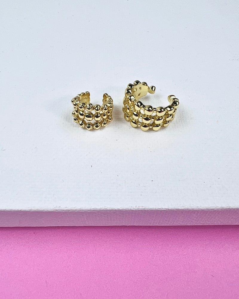 Earcuff Perlas Doradas /  E-242211