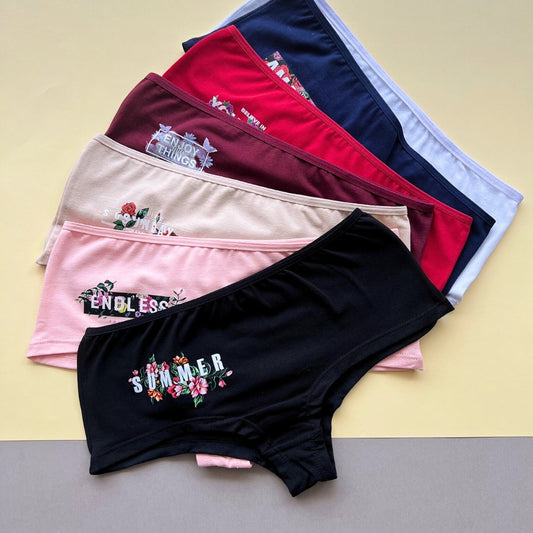 Semanario panties Hipster en algodón estampados Pack x7 Ref. 7006 - Piña del Mar - Colombia